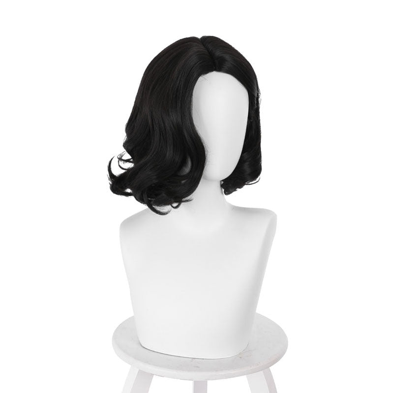 Resident Evil Village Alcina Dimitrescu Lady Black Curls Cosplay Wigs