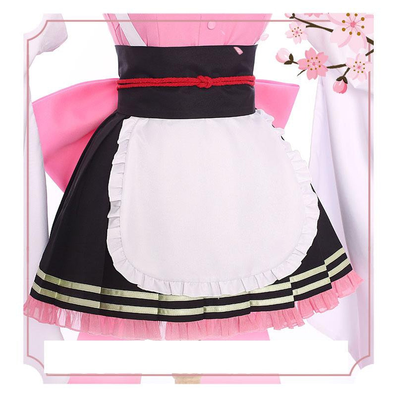 Demon Slayer Kimetsu no Yaiba Kanroji Mitsuri Maid Outfit Cosplay Costumes