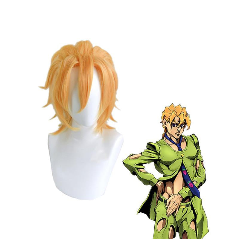 JoJo's Bizarre Adventure Golden Wind Pannacotta Fugo Blond Cosplay Wigs