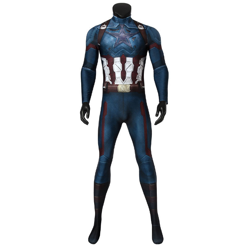 Avengers 3 Infinity War Captain America Steve Rogers Jumpsuit Cosplay Costumes