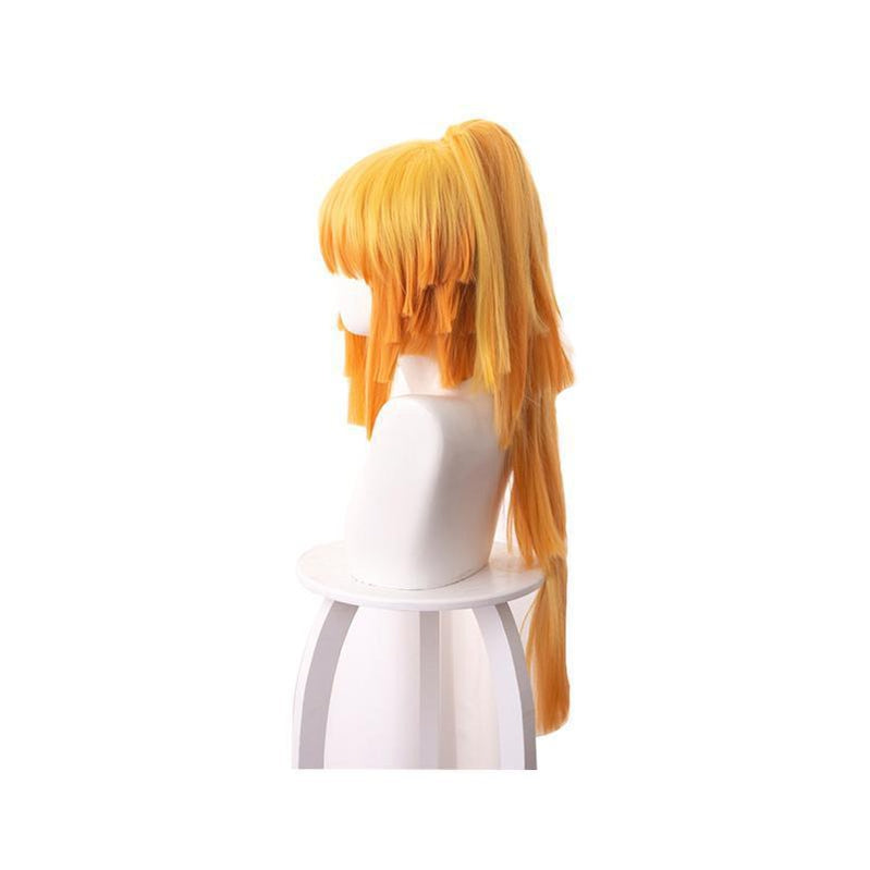 Demon Slayer: Kimetsu no Yaiba Zenitsu Agatsuma Female Blonde Long Ponytail Wigs