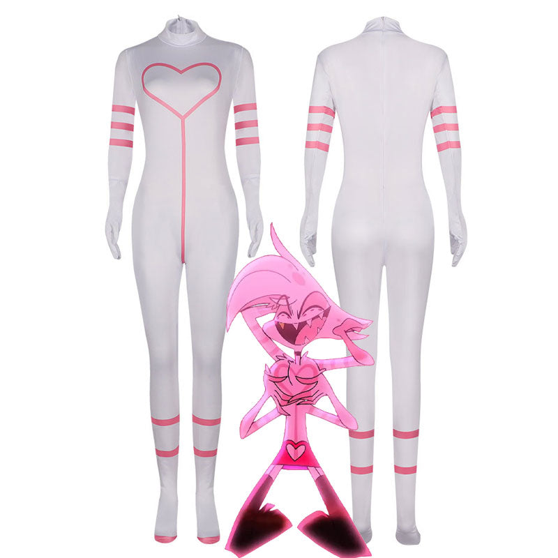 Hazbin Hotel Angel Jumpsuit Cosplay Costumes