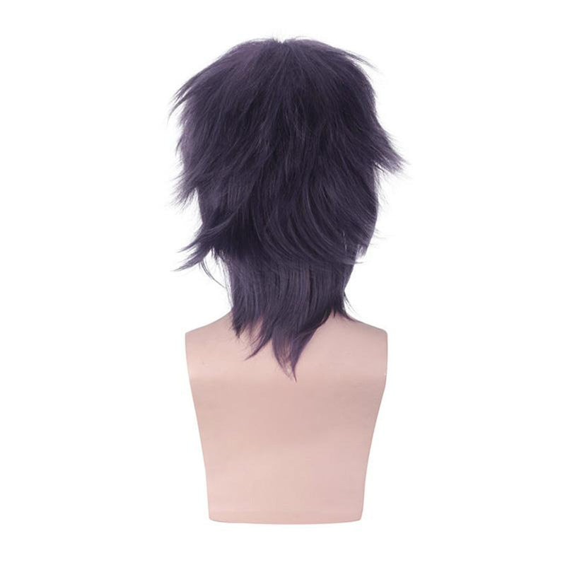 JoJo's Bizarre Adventure Golden Wind Narancia Ghirga Short Black Purple Cosplay Wigs
