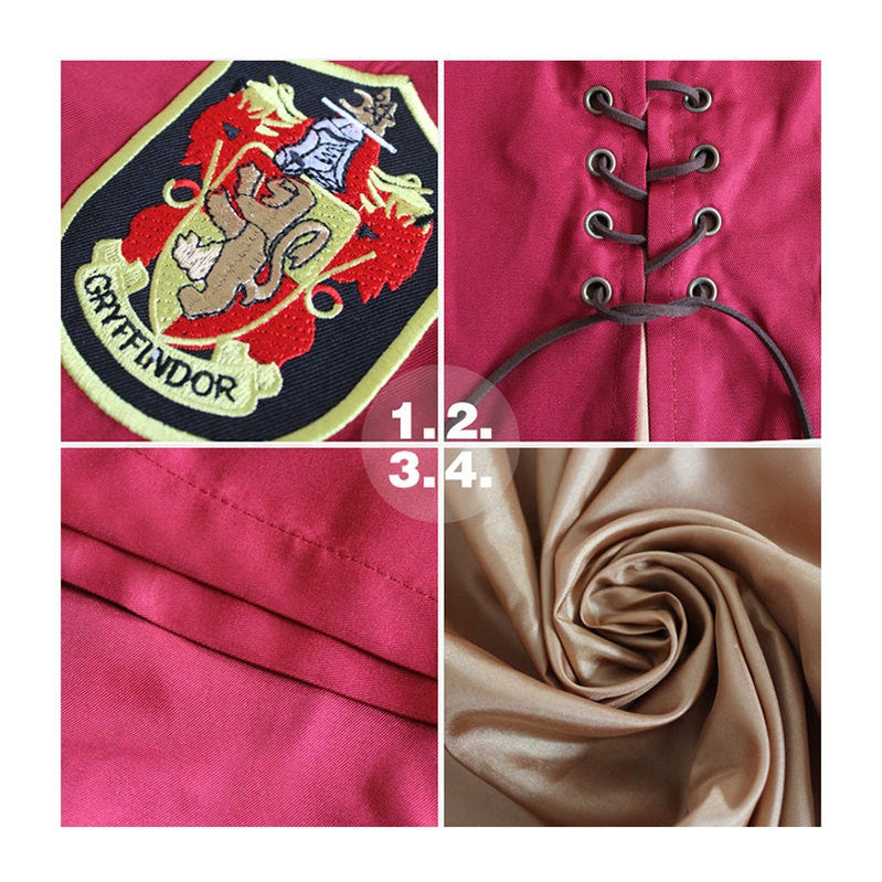 Harry Potter Hogwarts Gryffindor Quidditch Team Cloak Cosplay Costume