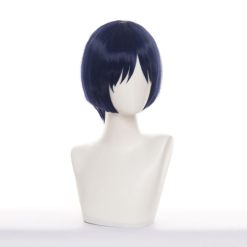 Genshin Impact Scaramouche Blue Short Cosplay Wigs