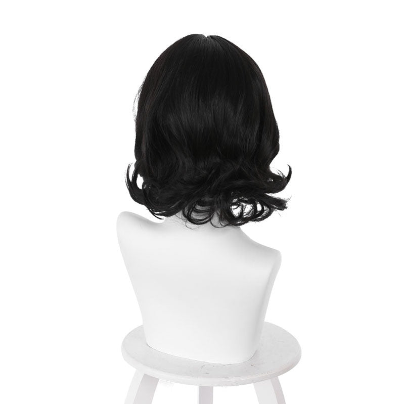 Resident Evil Village Alcina Dimitrescu Lady Black Curls Cosplay Wigs