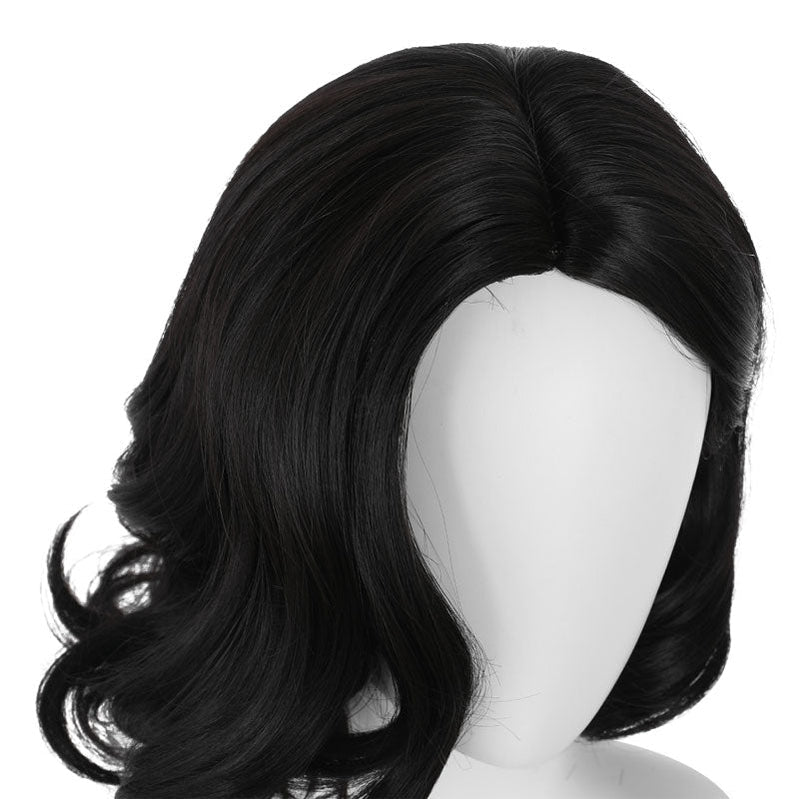 Resident Evil Village Alcina Dimitrescu Lady Black Curls Cosplay Wigs