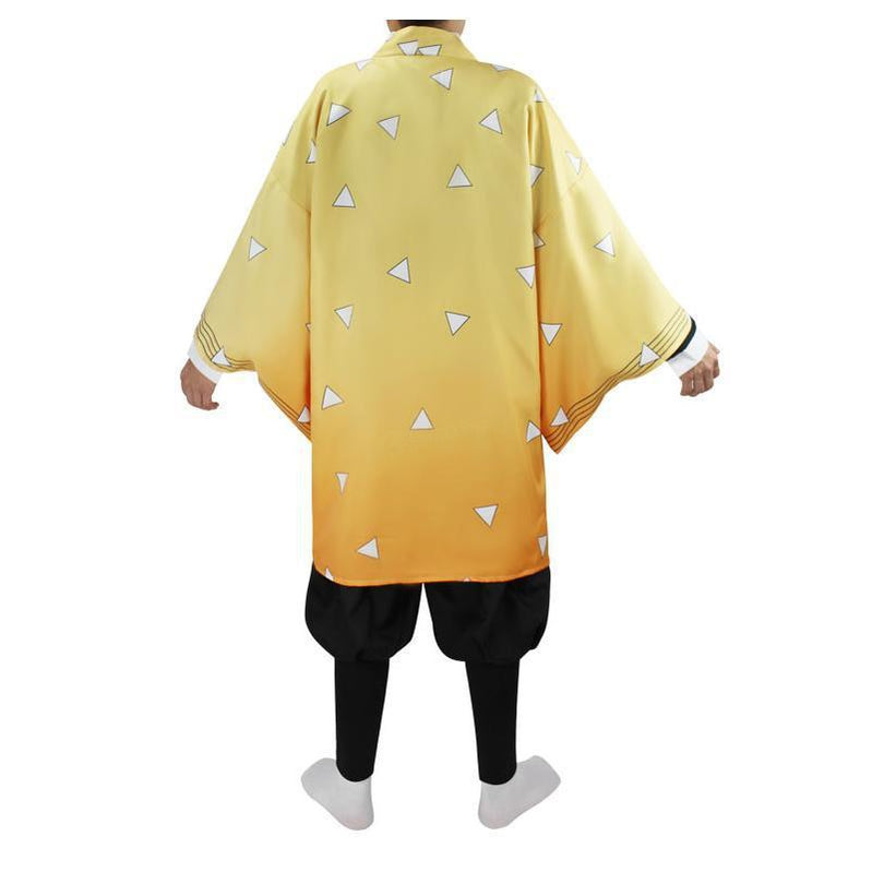 Demon Slayer Kimetsu no Yaiba Zenitsu Agatsuma Cosplay Costumes