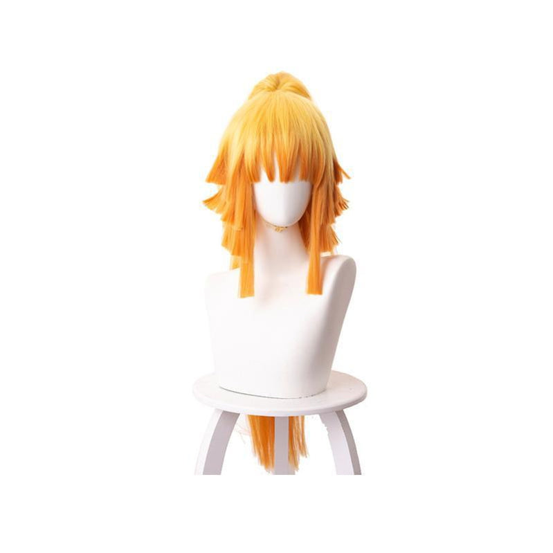 Demon Slayer: Kimetsu no Yaiba Zenitsu Agatsuma Female Blonde Long Ponytail Wigs