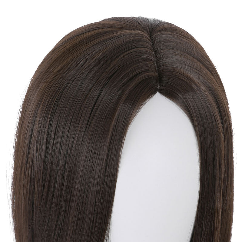 Resident Evil Village Cassandra Dimitrescu Dark Brown Long Cosplay Wigs