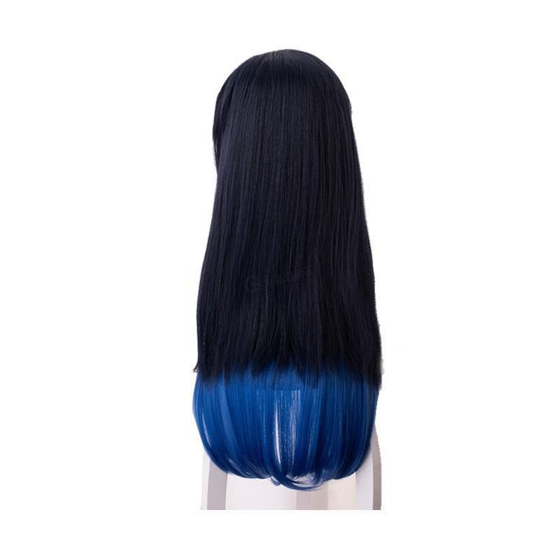 Demon Slayer Kimetsu no Yaiba Hashibira Inosuke Blue Gradient Cosplay Wigs