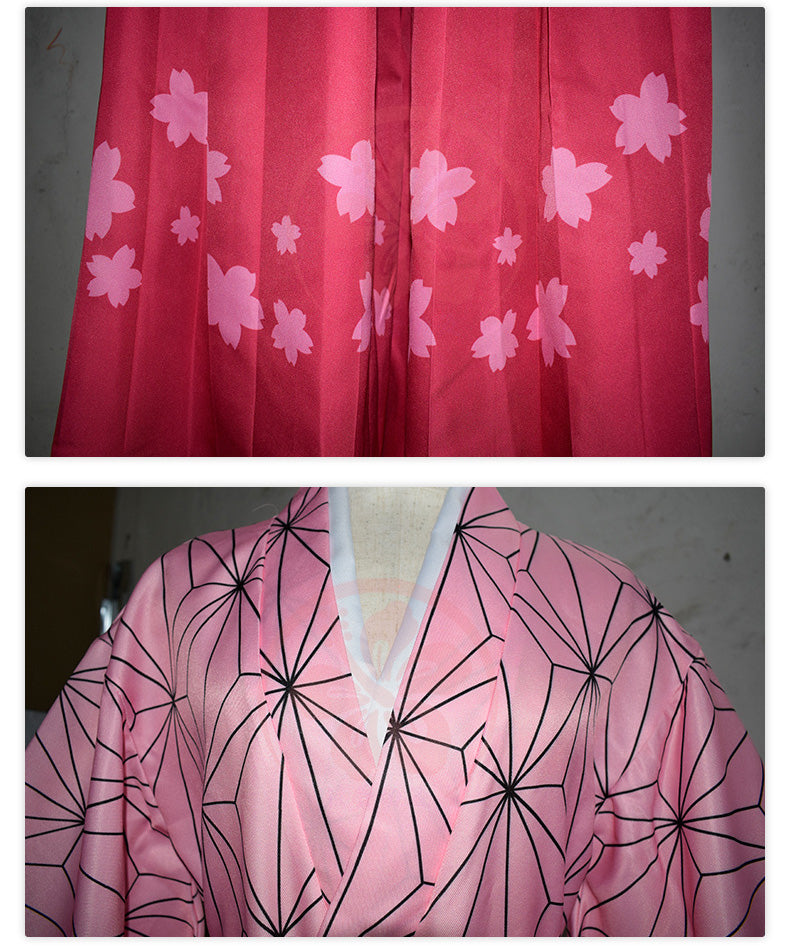 Demon Slayer Kimetsu no Yaiba Nezuko Kamado Kimono Cosplay Costumes