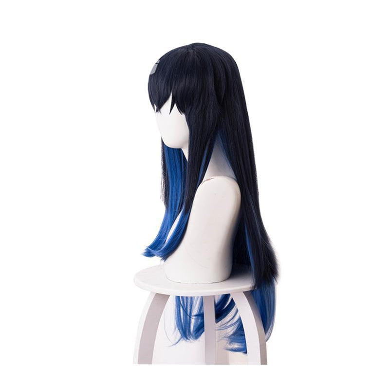 Demon Slayer Kimetsu no Yaiba Hashibira Inosuke Blue Gradient Cosplay Wigs