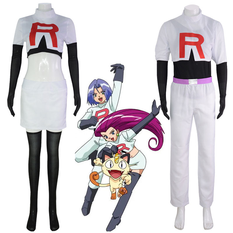 Pokemon and Digimon Jessie James Uniform Cosplay Costumes