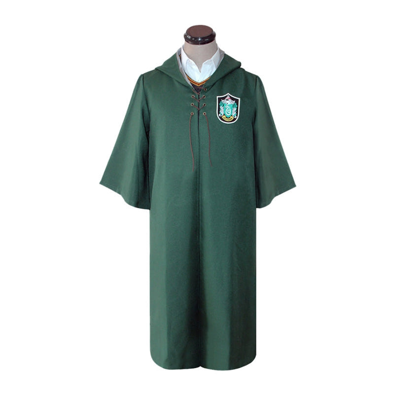 Harry Potter Hogwarts Slytherin Quidditch Team Cloak Cosplay Costume