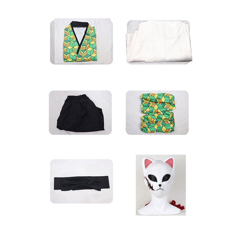 Demon Slayer Kimetsu no Yaiba Sabito Male Cosplay Costumes