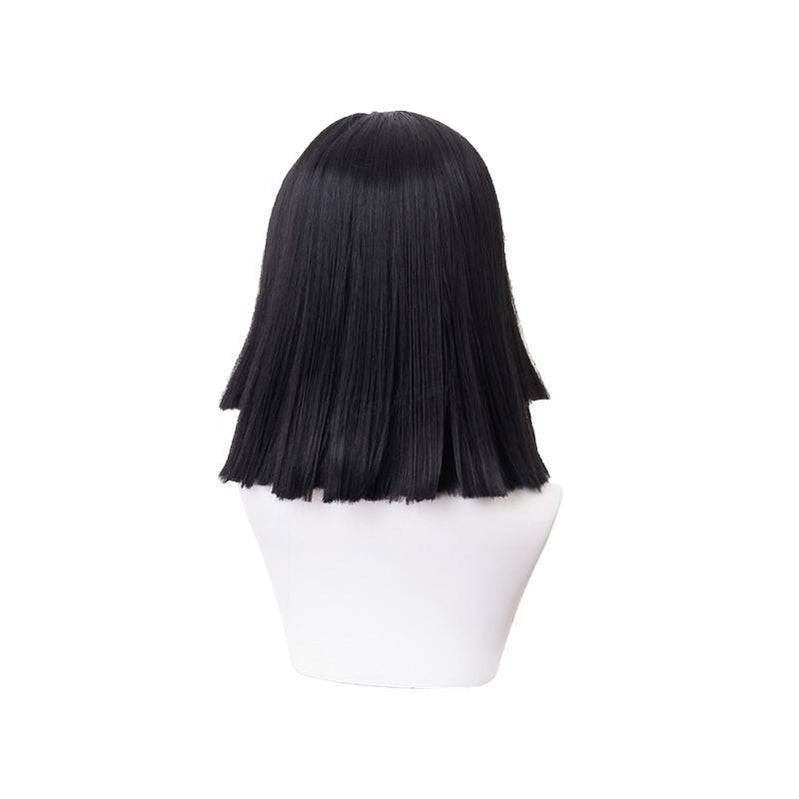 Demon Slayer Kimetsu no Yaiba Iguro Obanai Short Layer Black Cosplay Wigs