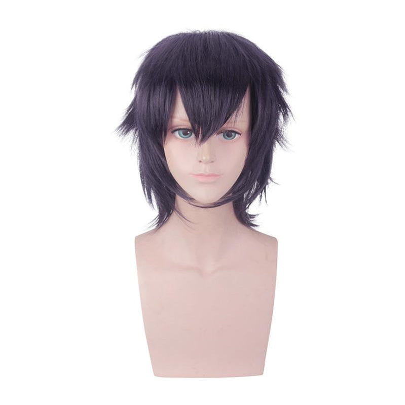 JoJo's Bizarre Adventure Golden Wind Narancia Ghirga Short Black Purple Cosplay Wigs