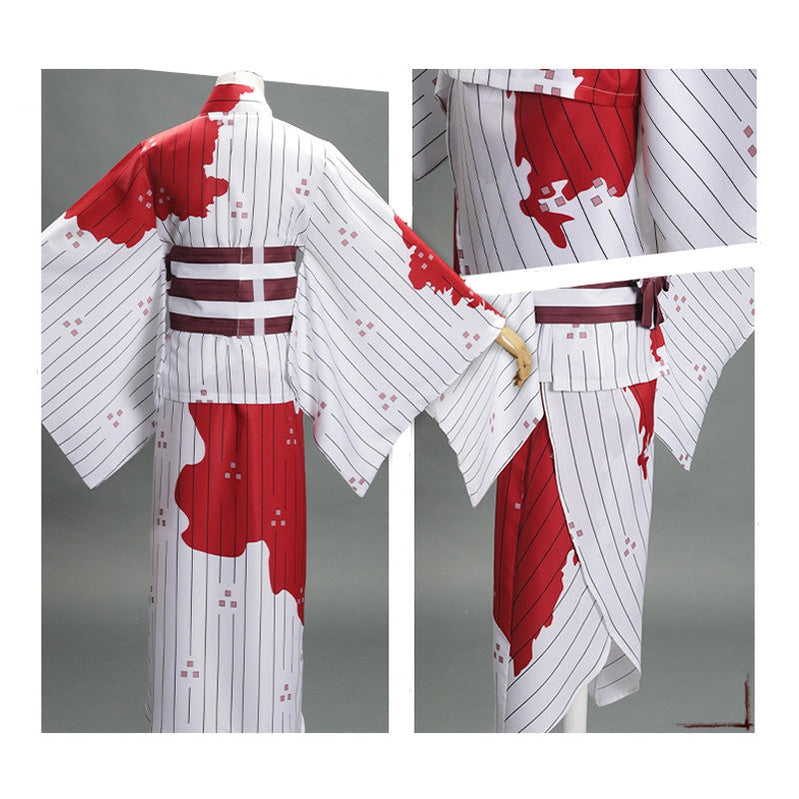 Demon Slayer Kimetsu no Yaiba Nezuko Kamado Halloween Blood Splatter Cosplay Costume