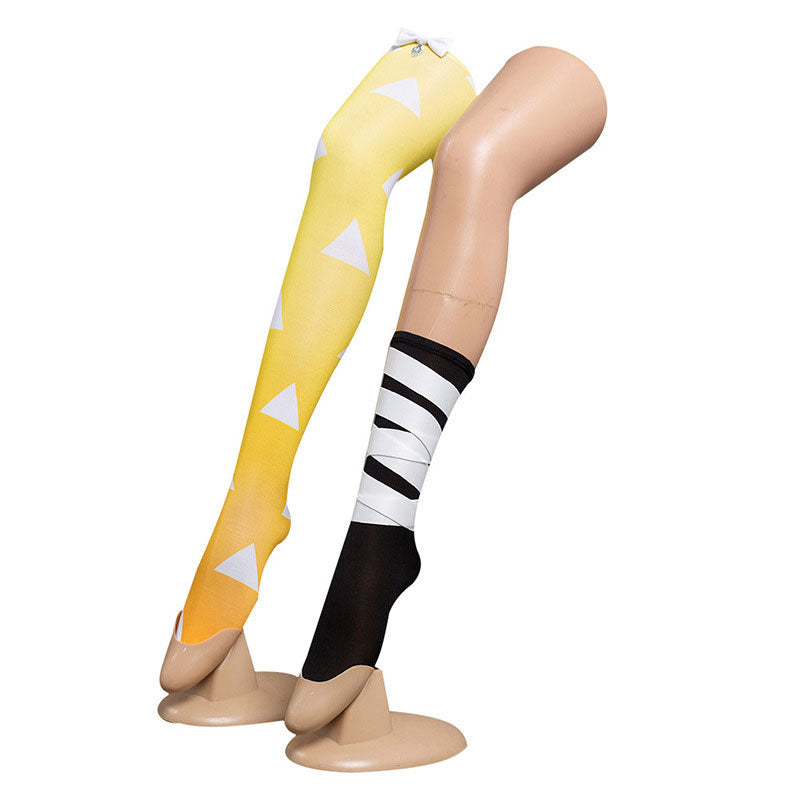 Demon Slayer Kimetsu no Yaiba Zenitsu Agatsuma Cosplay Costumes