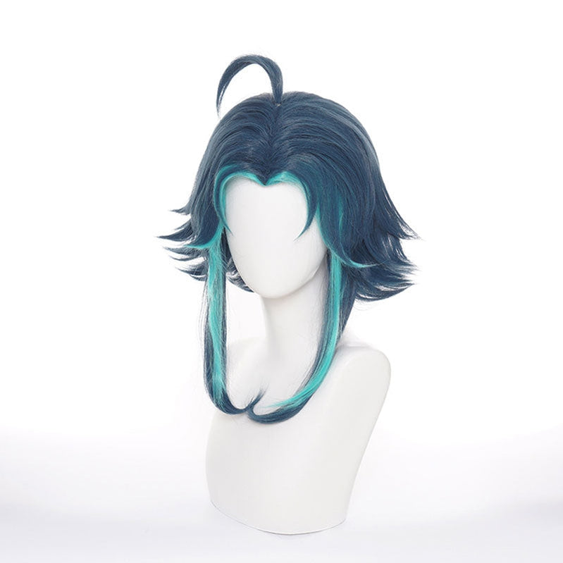 Genshin Impact Xiao Dark Green Cosplay Wigs