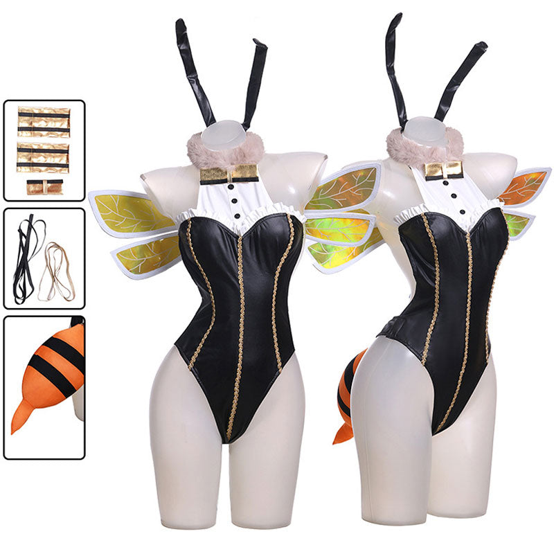 Final Fantasy VII Remake Aerith Gainsborough Bee Bunny Girl Cosplay Costume