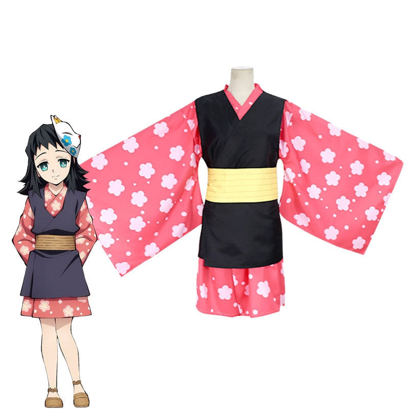 Demon Slayer Kimetsu no Yaiba Makomo Full Set Cosplay Costumes