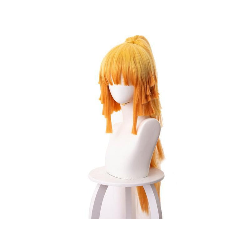 Demon Slayer: Kimetsu no Yaiba Zenitsu Agatsuma Female Blonde Long Ponytail Wigs
