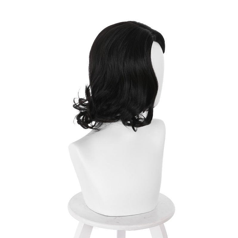 Resident Evil Village Alcina Dimitrescu Lady Black Curls Cosplay Wigs