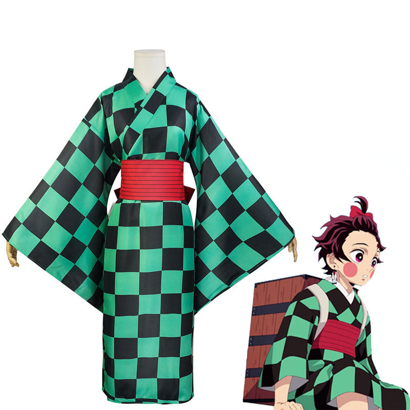 Demon Slayer Kimetsu no Yaiba Tanjiro Kamado Zenitsu Agatsuma Inosuke Hashibira Kimono Cosplay Costumes