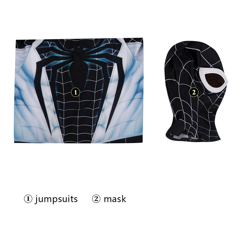 Spider-Man Negative Suit Jumpsuit Child Cosplay Costumes
