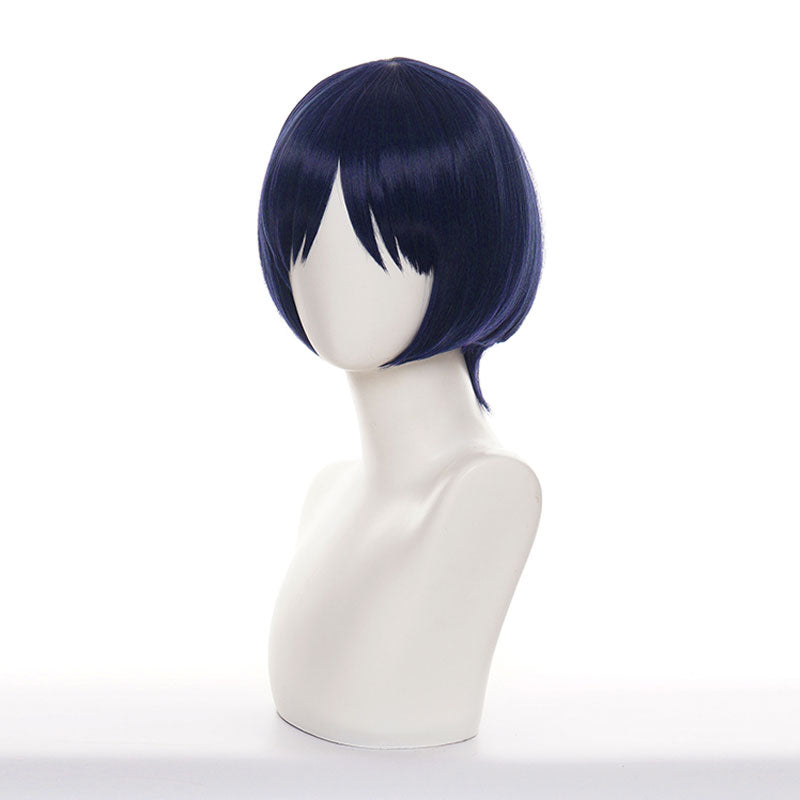 Genshin Impact Scaramouche Blue Short Cosplay Wigs