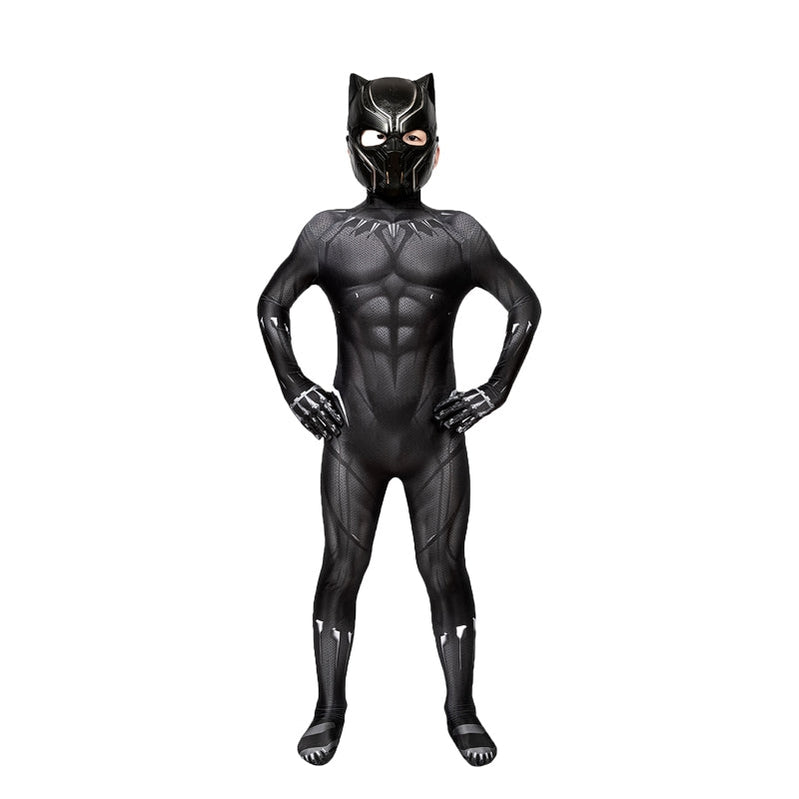 Captain America Civil War Black Panther Children Jumpsuit Cosplay Costume