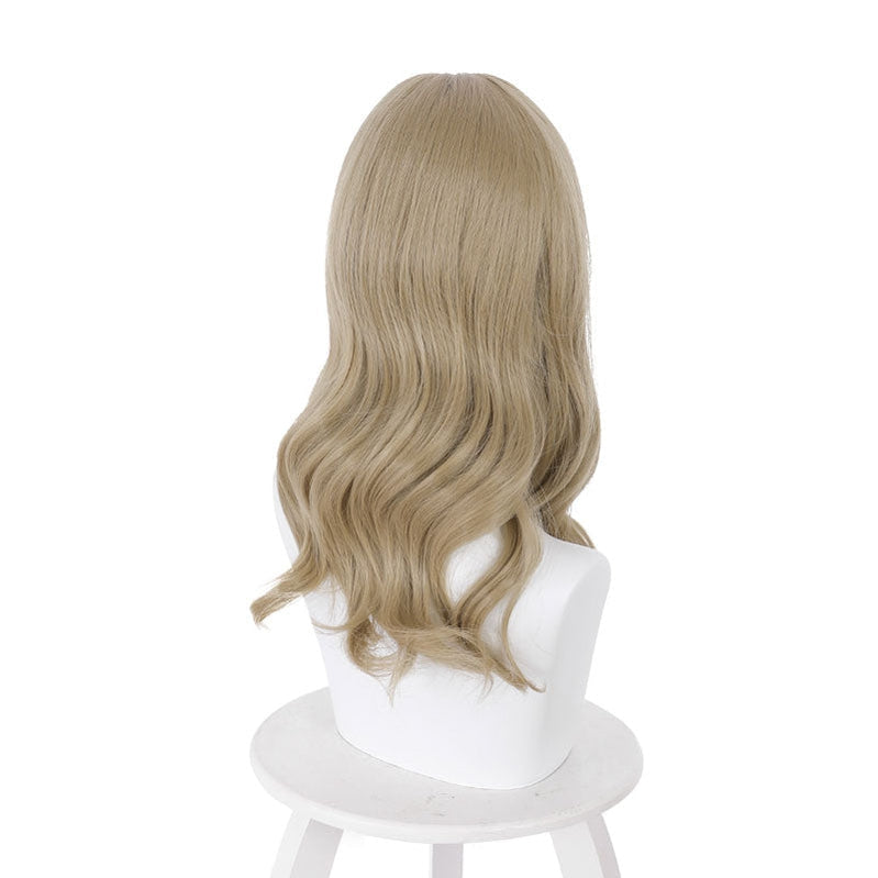 Resident Evil Village Bela Dimitrescu Brown-Yellow Long Curly Cosplay Wigs
