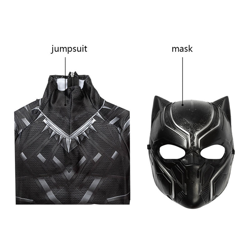 Black Panther Children Jumpsuit Cosplay Costume