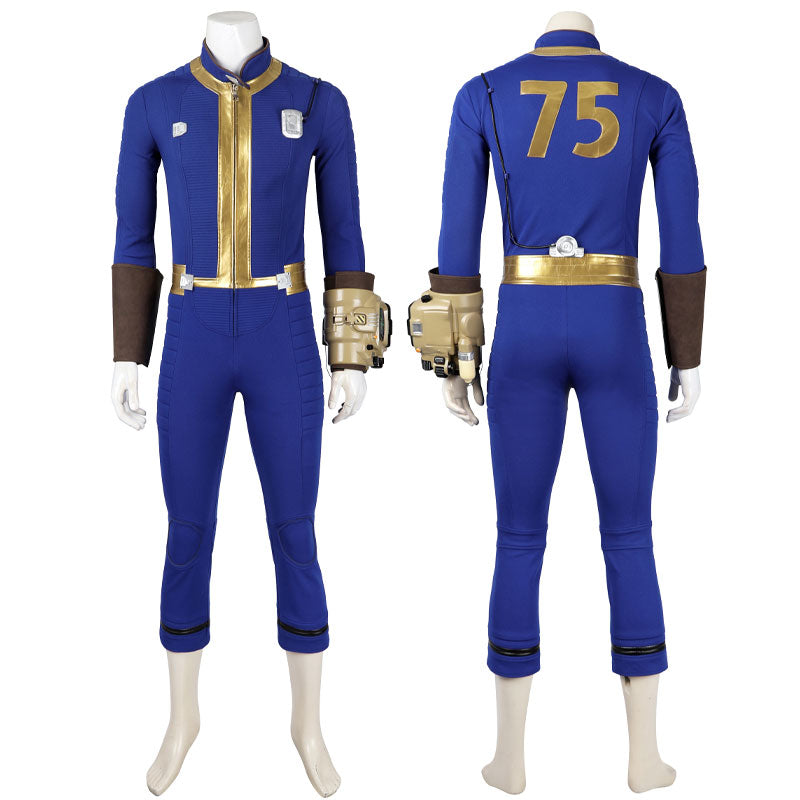 Fallout 4 Vault 75 Jumpsuit Cosplay Costumes With Props