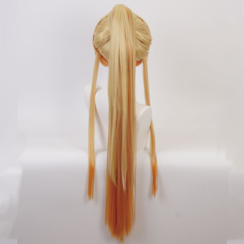 Demon Slayer: Kimetsu no Yaiba Zenitsu Agatsuma Long Ponytail Cosplay Wigs