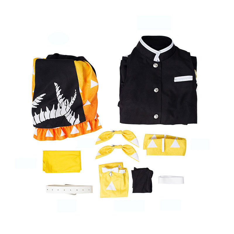 Demon Slayer Kimetsu no Yaiba Zenitsu Agatsuma Cosplay Costumes