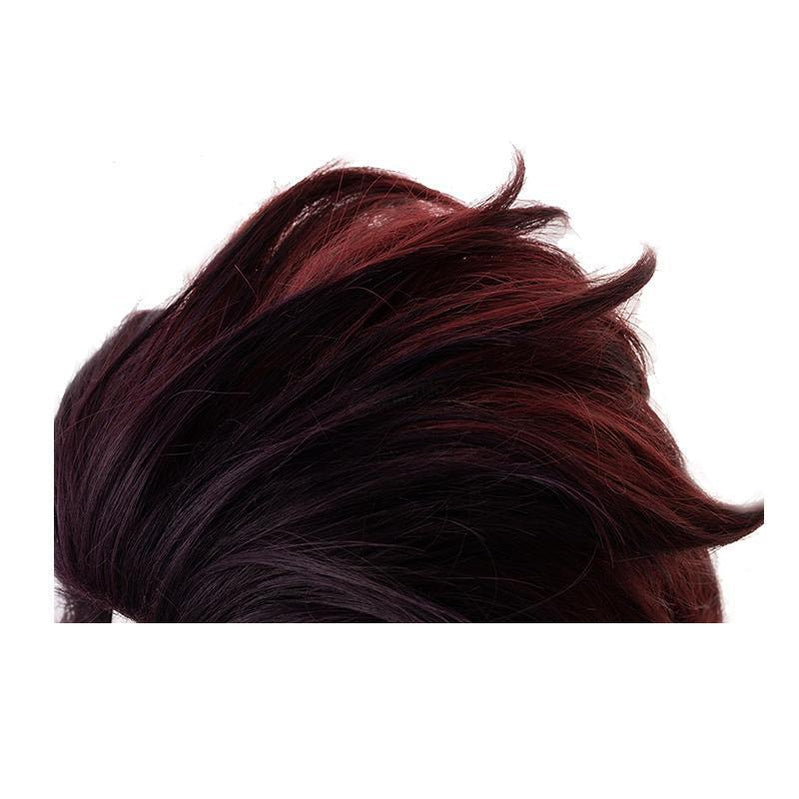 Demon Slayer Kimetsu no Yaiba Tanjirou Kamado Red Mix Black Long Cosplay Wigs