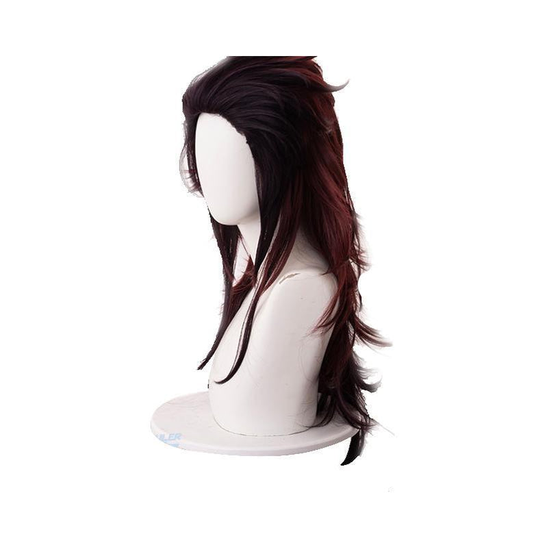 Demon Slayer Kimetsu no Yaiba Tanjirou Kamado Red Mix Black Long Cosplay Wigs