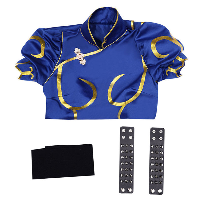 Street Fighter 6 Chun-Li Blue Cosplay Costumes
