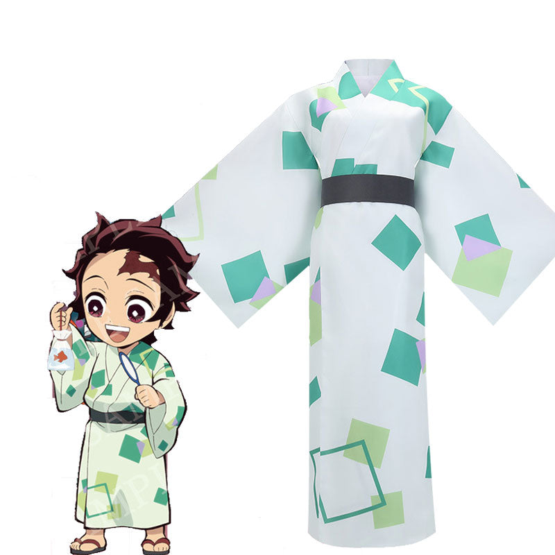 Demon Slayer Kimetsu no Yaiba Tanjiro Kamado Child Cosplay Costumes