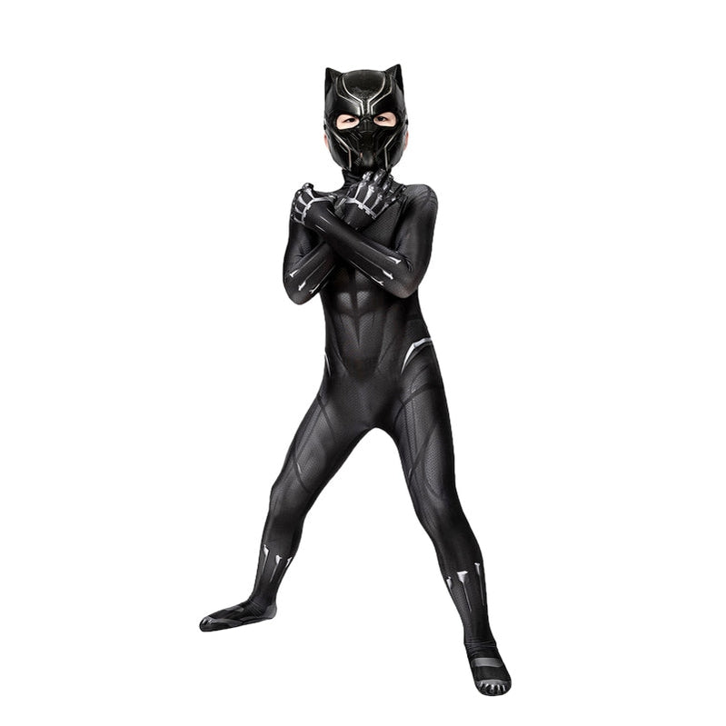Captain America Civil War Black Panther Children Jumpsuit Cosplay Costume