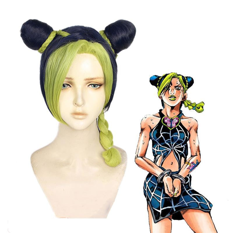 JoJo's Bizarre Adventure Stone Ocean Jolyne Cujoh Mixed Light Green Cosplay Wigs