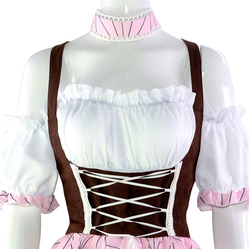 Demon Slayer Kimetsu no Yaiba Nezuko Kamado Lolita Cosplay Costumes