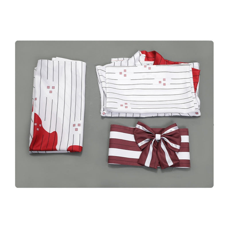 Demon Slayer Kimetsu no Yaiba Nezuko Kamado Halloween Blood Splatter Cosplay Costume