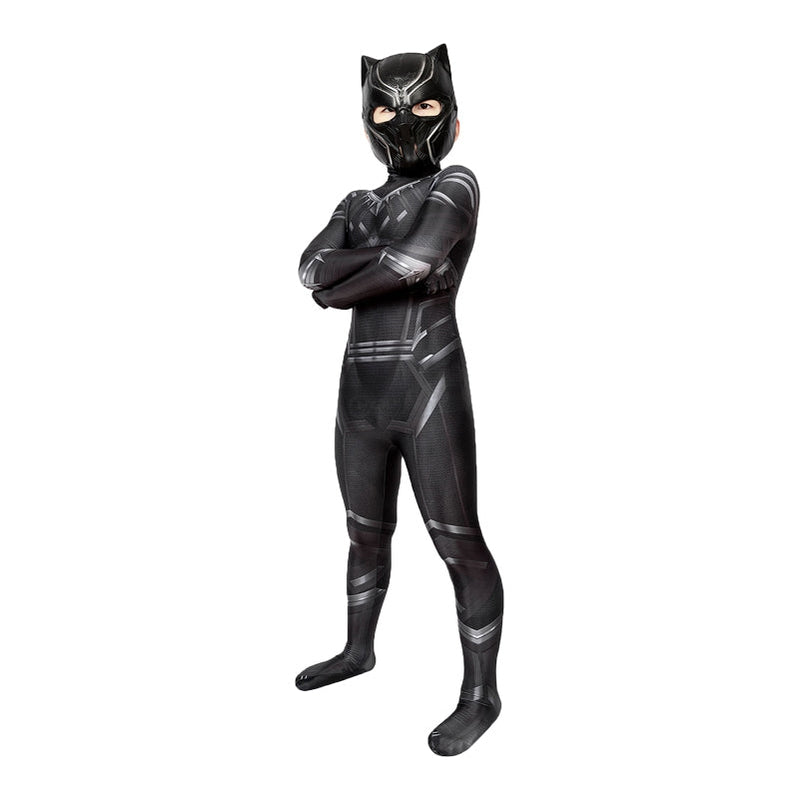 Black Panther Children Jumpsuit Cosplay Costume