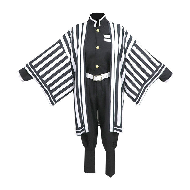 Demon Slayer Kimetsu no Yaiba Iguro Obanai Black White Cosplay Costumes