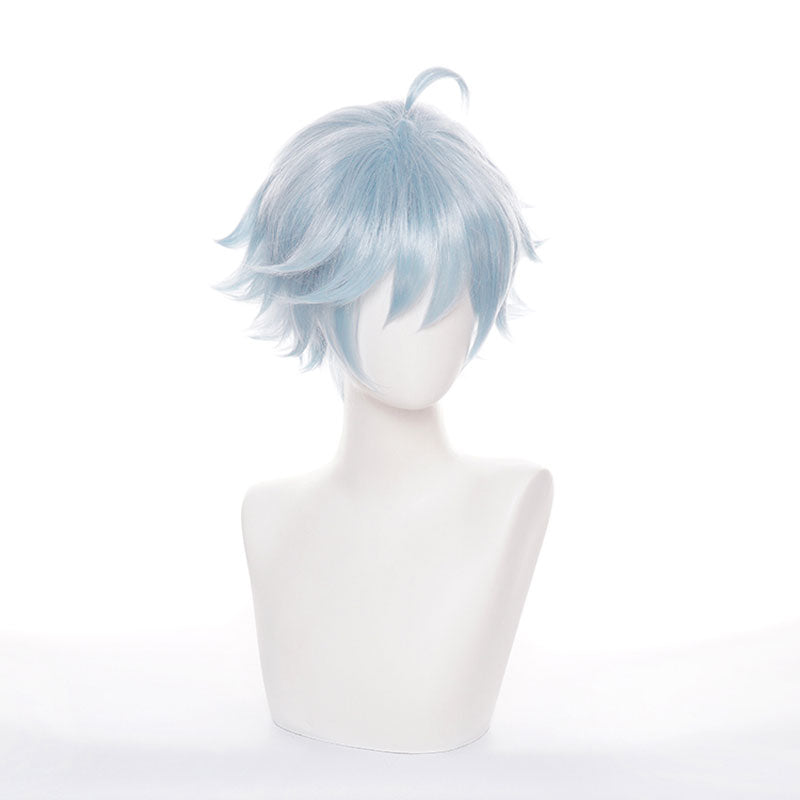 Genshin Impact Chongyun Light Cyan Halloween Cosplay Wigs