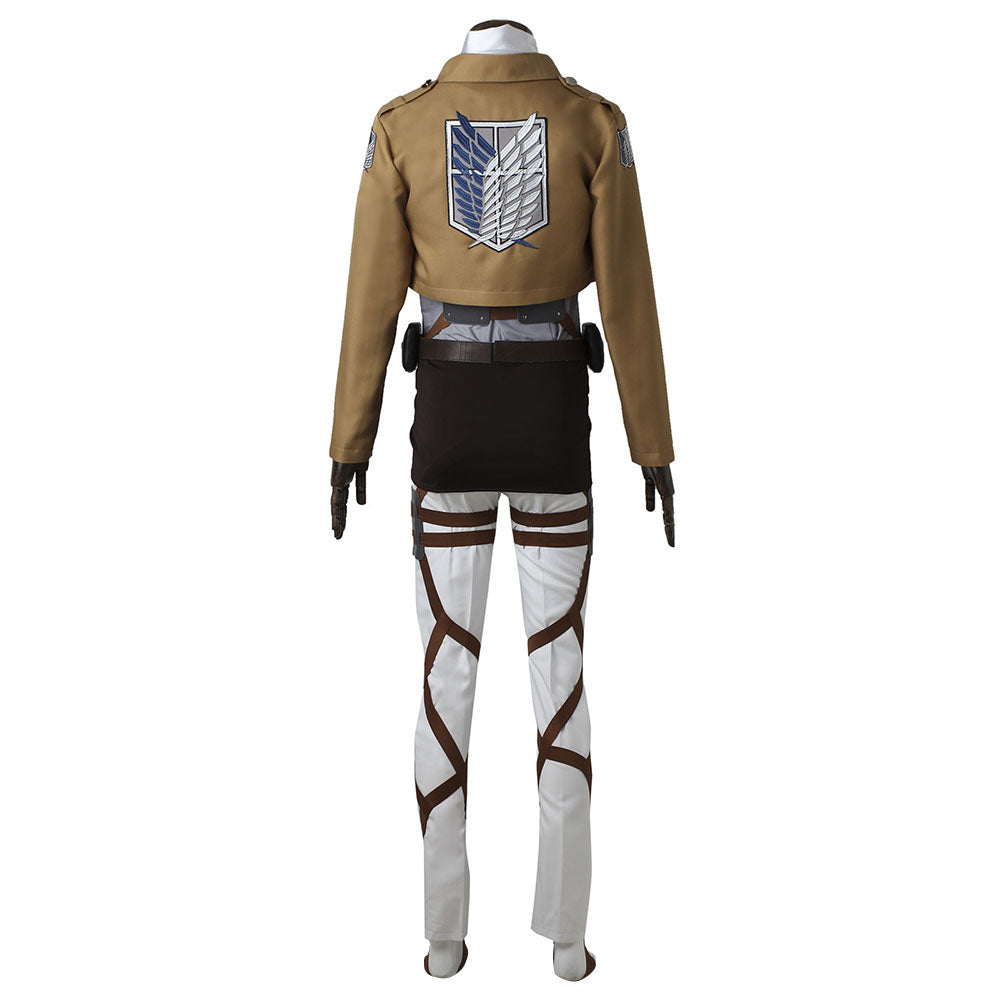 Attack on Titan Shingeki no Kyojin Levi Ackerman Scout Regiment Cosplay Costume - No Boots